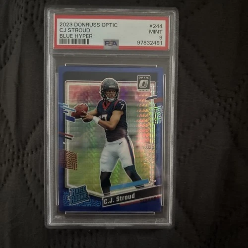 2023 Panini Donruss Optic - Rated Rookie C.J. Stroud #244 Blue Hyper Prizm (RC)
