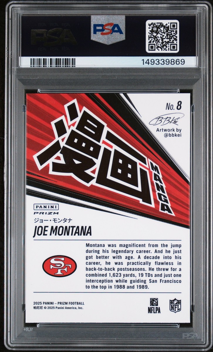 2025 Panini Prizm - Manga Horizontal Joe Montana #8 for sale