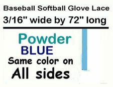 BASEBALL GLOVE Leather laces 3/16" X 72" 6  Powder Blue  Made in Canada