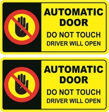Automatic Door not Touch Window Sticker, 2x4 inch 10pcs Automatic Door not Touch