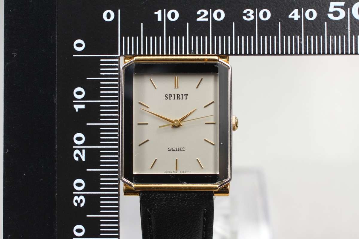 Vintage 1992 Exc+4 Seiko Spirit 7N01-5A50 Gold Two-Tone Quartz