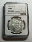 1878-CC $1 Morgan Silver Dollar NGC XF45 Nice Luster Better Date CC