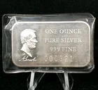 Abraham Lincoln - 1 Oz .999 Fine Silver Bar SN#000321 #7059