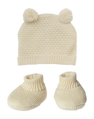 Heless 480 - Puppenkleidung aus 100% Bio-Baumwolle, 2-teiliges Strickset mit Bom
