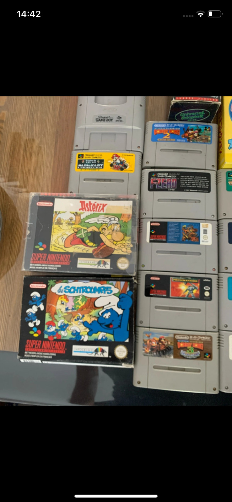 lot jeux super nintendo et adaptateur 2