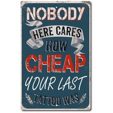 Tattoo Shop TATTOO SHOP Decor SIGN shop Tattoos Vintage Look Tin Metal Signs