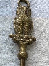 Owl Design Brass Toasting Fork Pre-owned