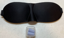 NEW Nuvo med Sleep Eye Mask And Ear Plugs Set Stretch Straps Eye Cover FREE SHIP