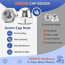 Acorn Nuts, 150Pcs Metric Hex Acorn Cap Nuts Assortment Kit, M3 M4 M5 M6 M8 M...