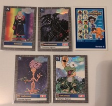 2000 Digimon Animated Series 2 Trading Cards (Lot of 5 w/Checklist)