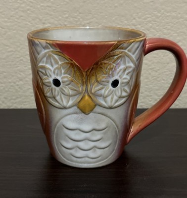 Elite Couture Pottery Glazed Owl Mug By Gibson