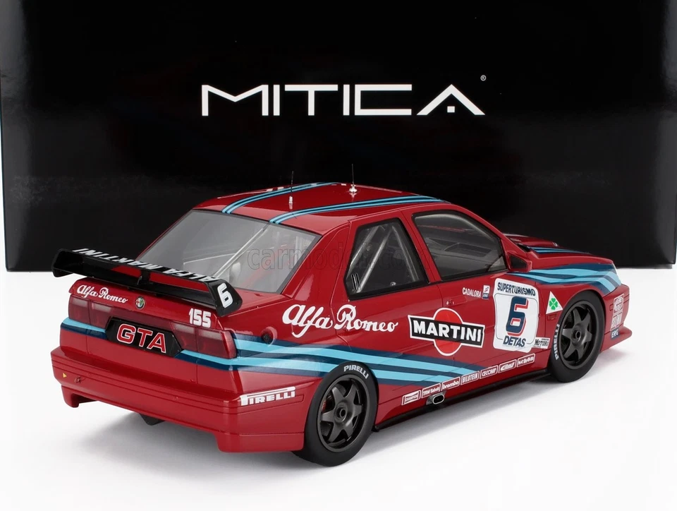 MODELLINO AUTO STATICO ALFA ROMEO 155 GTA MARTINI CADALORA MONZA 1992 SCALA 1/18 - Immagine 2 di 4