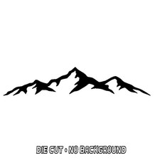 Mountain Range Landscape Scene Vinyl Decal -sticker For Car Truck Mountain Range Landscape Scene Vinyl Decal -sticker For Car Truck