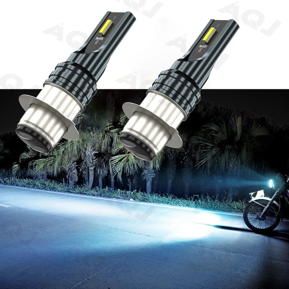 For Kawasaki Prairie 300 1999-2002 - LED Headlight 8000K Ice Blue Light Bulbs — 第 3/4 张图片
