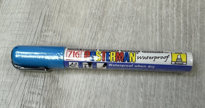 Zig Posterman Markers 031 Lt. Blue 6mm Broad Tip Waterproof Chalkboard Window