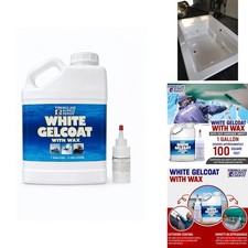 Fiberglass Supply Depot White Gelcoat with Wax - Gallon Kit 60cc MEKP Hardener