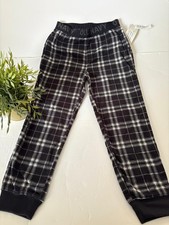Old Navy Boys Fleece Pajama Pants Burgundy Black Stripes   Size S