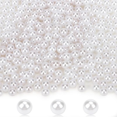 Suream White 1300Pcs Vase Fillers Pearls, 8mm/0.31in Faux 8mm/1300pcs, 