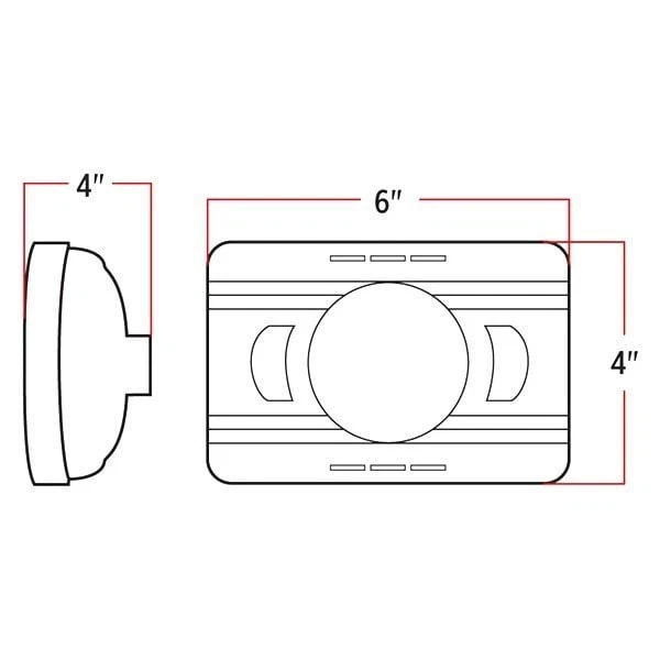 For Peterbilt 379 86-07 Headlight 4x6" Rectangular Chrome Projector LED — 第 4/4 张图片