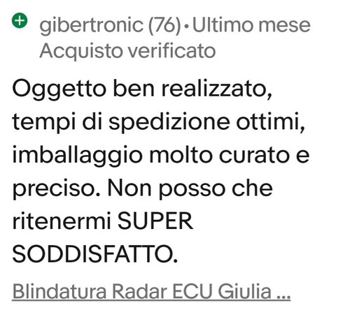 Blindatura Radar ECU Giulia SUPER BUSINESS ANTITHEFT ARMOR SUPER BUSINESS - Imagen 4 de 24