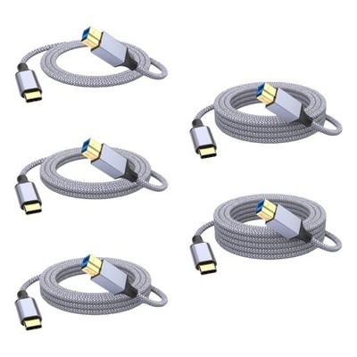 Type C to USB B Printer Cable 5Gbps Fast Speed Data Transfer For Scanners