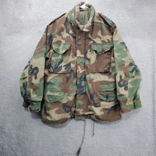Vtg USGI M65 Field Jacket Mens Medium Regular Military Cold Weather Coat Camo