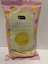 B.PURE LEMON SCENTED HAND WIPES