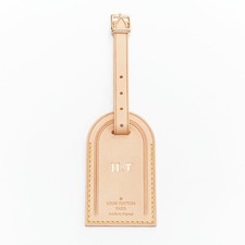 LOUIS VUITTON Vachetta leather gold HT foil stamp luggage tag