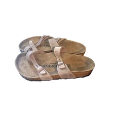 BIRKENSTOCK WOMEN'S TOBACCO BROWN MAYARI LEATHER SANDALS 7.5NIB REGULAR M