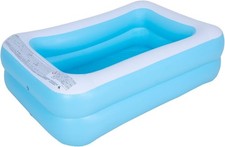 Inflatable Swimming Pool Kids Outdoor Ground Rectangular Kiddie Pool Max
