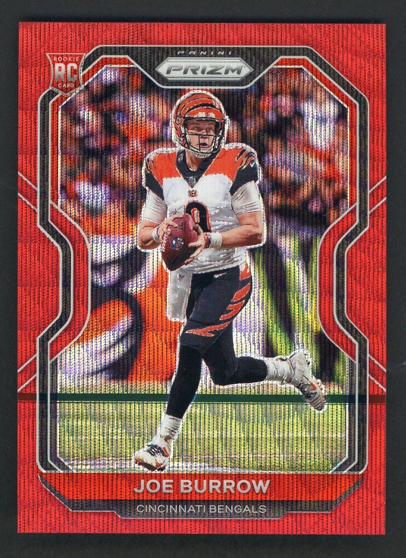 2020 Panini Red Wave Prizm #307 Joe Burrow Bengals RC Rookie 65/149