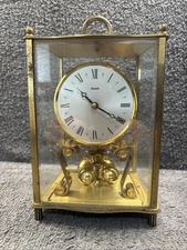 Kundo Kieninger Obergfell Mantel Clcok Glass case - Wind up - Spares Or Repair