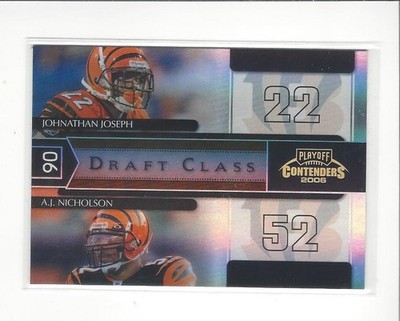 2006 Playoff Contenders Draft Class Holofoil #24 Joseph/Nicholson Bengals /100