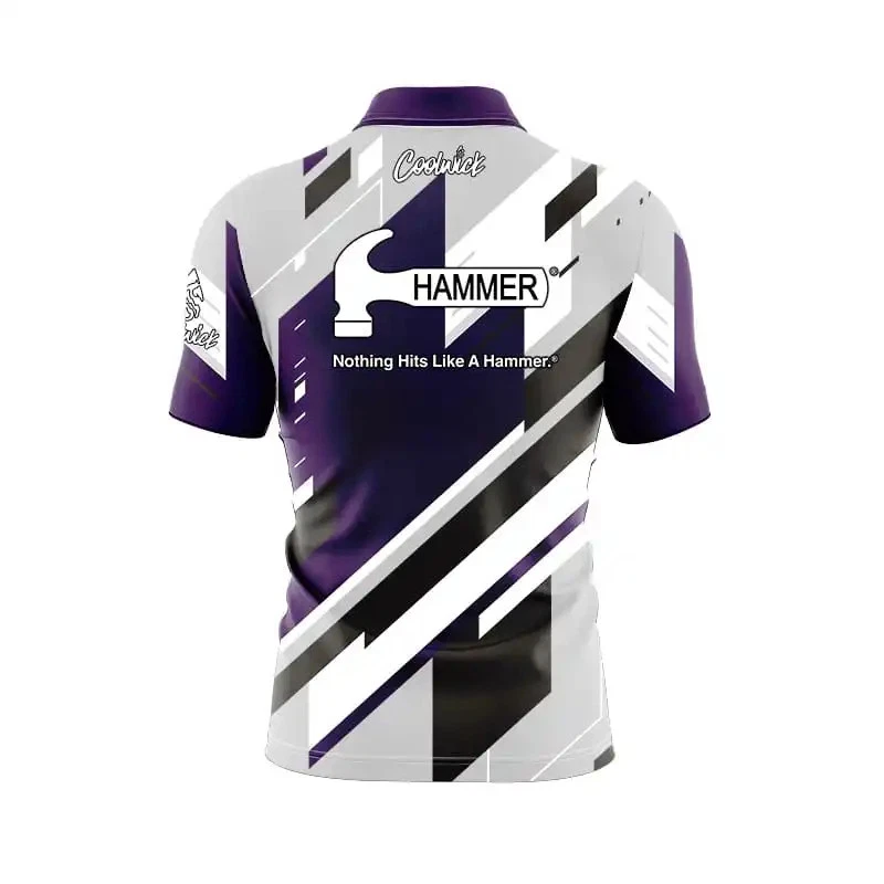 Hammer Mid Lane Quick Ship CoolWick Sash Zip Bowling Jersey
