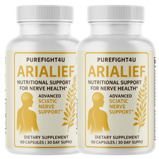 AriaLief Brain  Nerve Support  Memory  Cognitive Boost Supplement - 2 Bottles