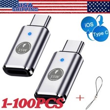 35W USB-C Male to iOS Female Adapter + lanyard For iPhone 15 Pro Max Plus Lot