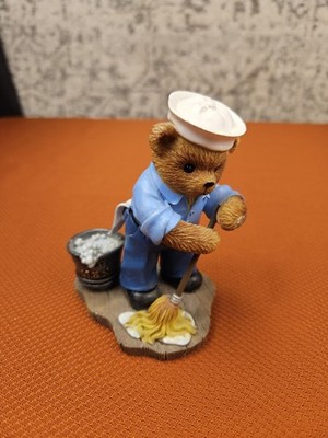 Hamilton Collection Teddies in the Navy Faithful Fuzzies Figurine Ship Shape