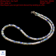 Beads Necklace Natural Multi Color Fire Opal Rondelle Gemstone Wedding Gift