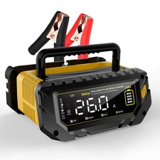 26 Amp Battery Charger, 6V/12V/24V Lithium LiFePO4 Lead Acid Smart Car Batter...