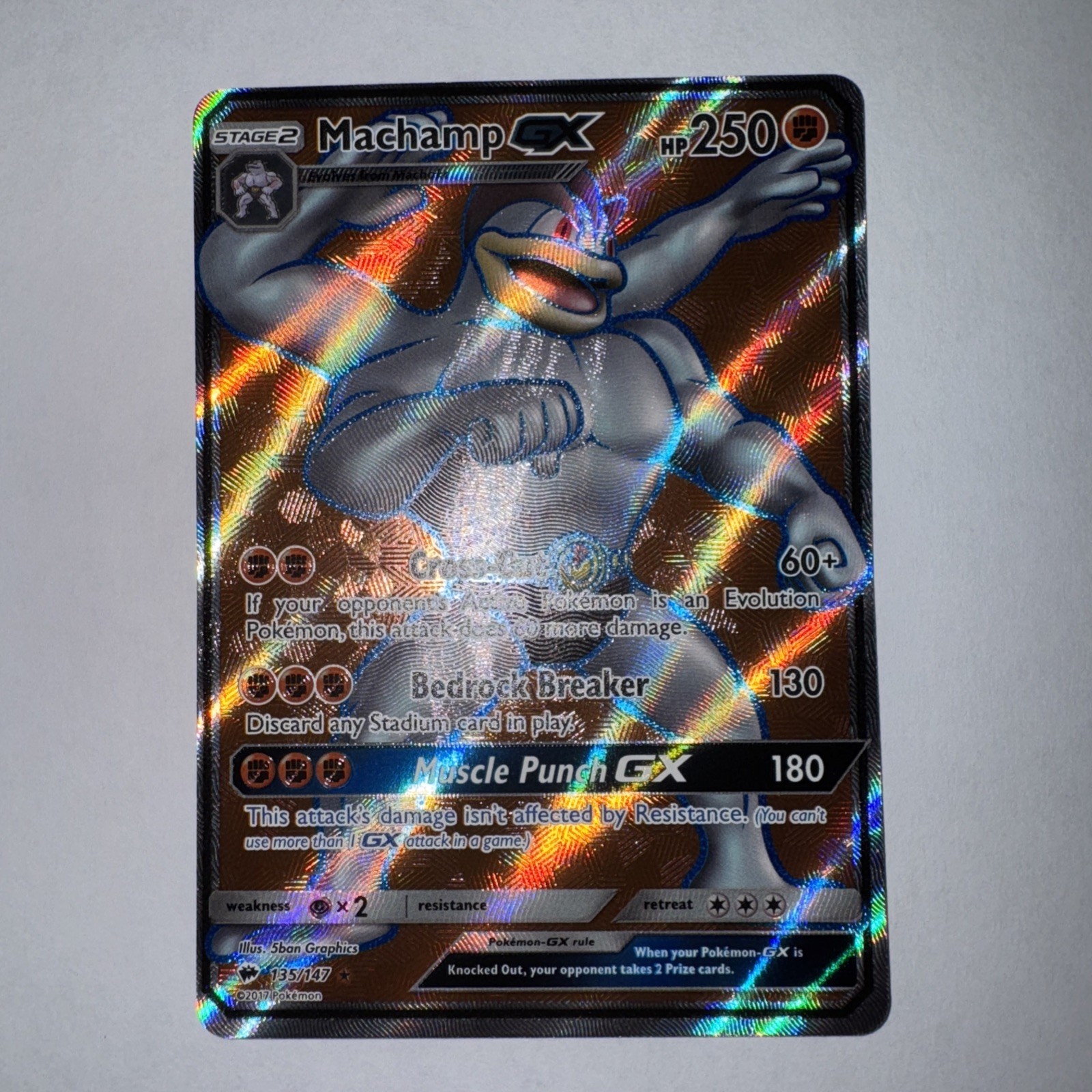 Machamp GX (Full Art) 135/147 Sm-Burning Shadows Holo