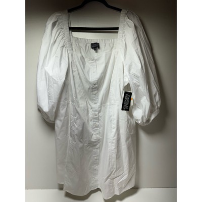 Danielle Bernstein 24 W White Blouse Puff Sleeves   Summer Beachy Coastal Core 