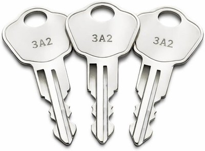3 Pack Replacement Keys for Sentry Safes - Pre-Cut 3A2-3W2 for Home & Office