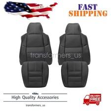 4pcs For 2008 2009 2010 Ford F250 F350 Super Duty Lariat Front Seat Cover Black