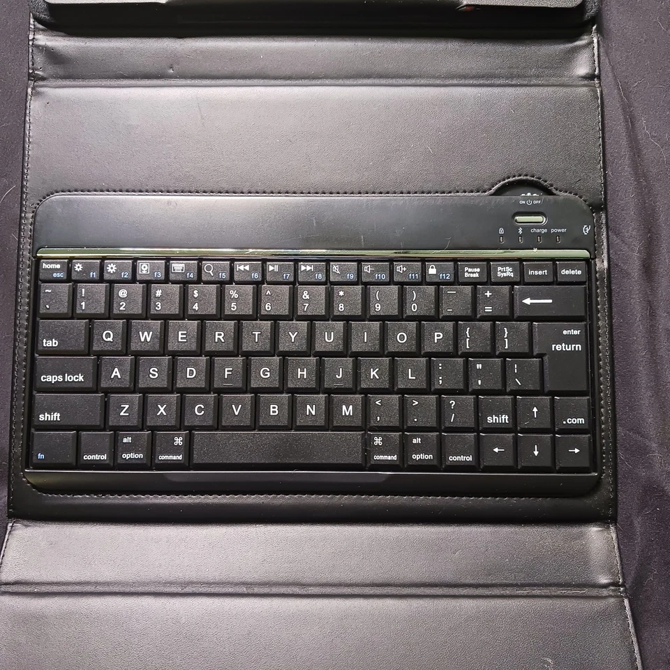 Brookstone Teclado Bluetooth Cuero Marrón Folio para iPad 2,3,4 Tablet 10" Foto 2 de 3