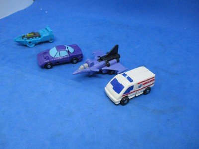 4 TRANSFORMERS G1 MICROMASTERS LOT Fixit, Road Hugger, Seawatch, storm cloud