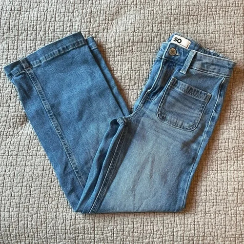 SO New Without Tags Patch Pocket Jeans Girls Size 8 - Picture 2 of 8