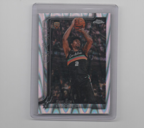Topps 2025-26 Chrome Dylan Harper Spurs Rookie RayWave Basketball Card #152