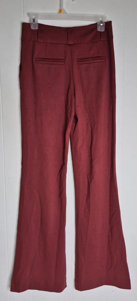 NWT LULAROE Emery Wide Leg Burgundy Dress Pants Women's Size XS - Image 4 of 4