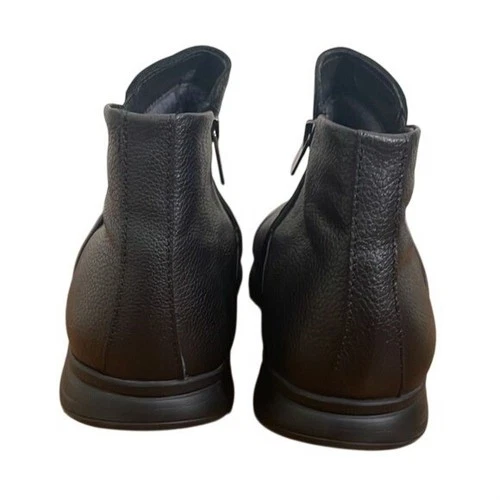 Baldinini Black Leather Faux Fur Lined Side Zip Ankle Boots Women's Size 42 image 4