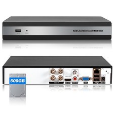 6in1 H.265 4 Channel CCTV DVR Recorder With 500GB HDD For Full HD Camera System